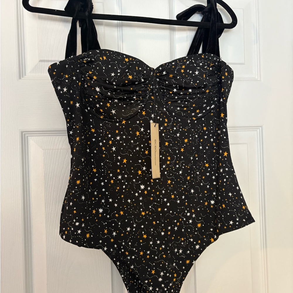 BCBGeneration Starry Black Bodysuit